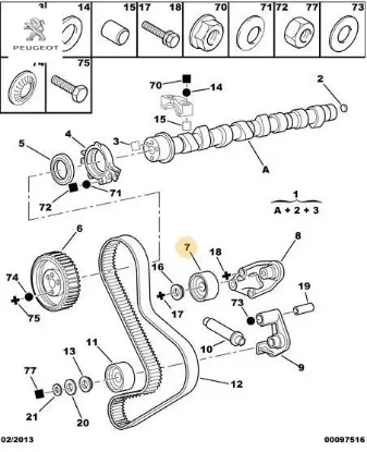 Triğer gergi makarası peugeot vkm 22385 resmi