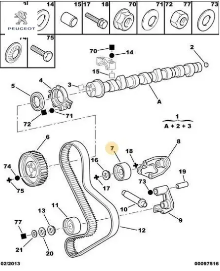 Triğer gergi makarası peugeot vkm 22385 resmi
