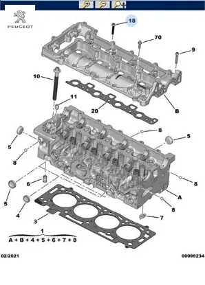 Külbütör kapak civatası peugeot  resmi