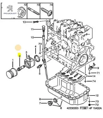 Filitre bağ memesi dj5t peugeot  resmi
