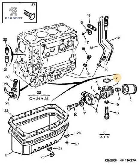 Yağ baket contası s-2800 peugeot  resmi