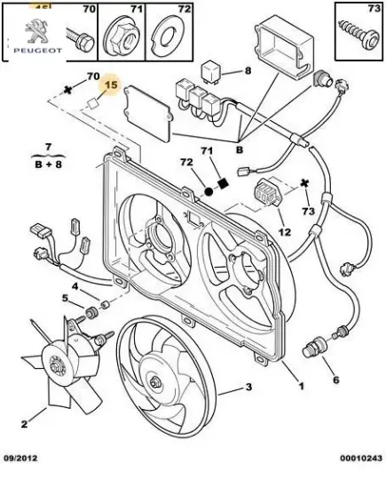 Vantilatör kancası peugeot  resmi