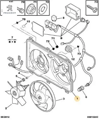 Fan davlumbazı tek parçal peugeot  resmi