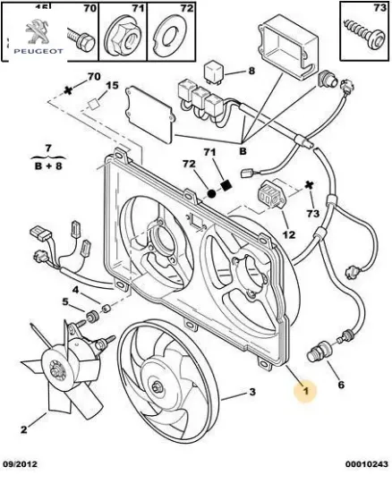 Fan davlumbazı tek parçal peugeot  resmi