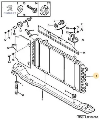 Su radyatörü peugeot  resmi