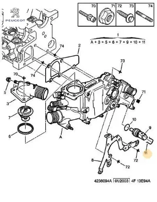 Müşir kilitleme sekmanı peugeot  resmi