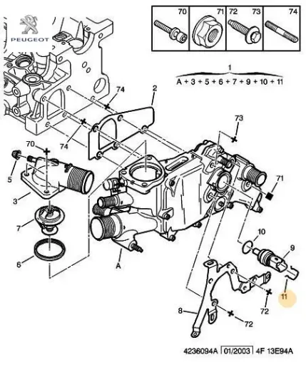 Müşir kilitleme sekmanı peugeot  resmi