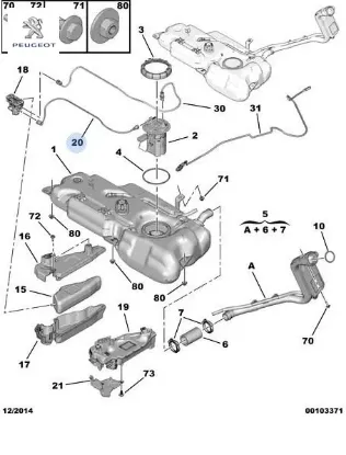 Yakıt hortumu peugeot  resmi