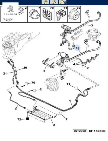 Mazot el pompası 206 hdi peugeot  resmi