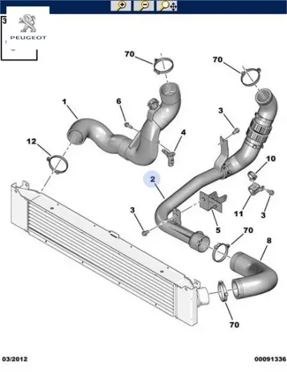 Turbo radyatör hava hortu boxer ııı peugeot 1606660380 resmi