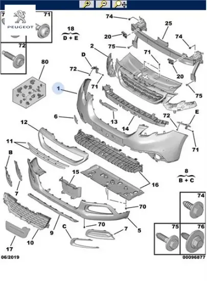 Ön tampon sensörsüz    2008 peugeot  resmi