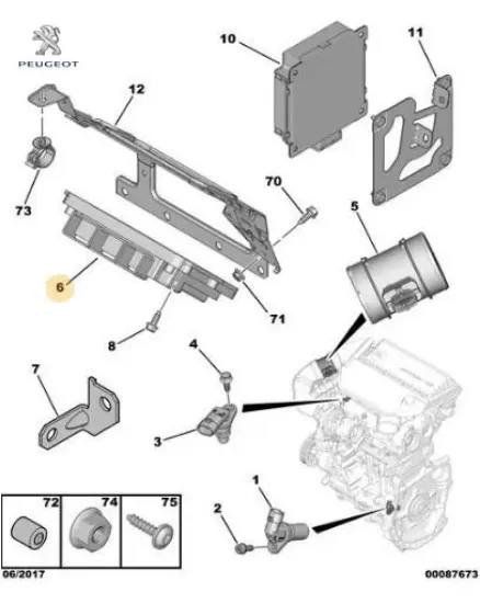 Enjeksiyon beyni peugeot  resmi