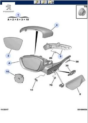 Sağ dış ayna 208-2008 y.m peugeot  resmi
