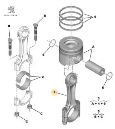 4 biyel takımı peugeot  resmi