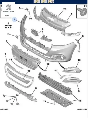 Ön sac tampon peugeot  resmi