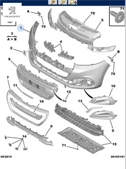 Ön sac tampon peugeot  resmi