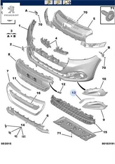 Tampon çıtaları peugeot  resmi