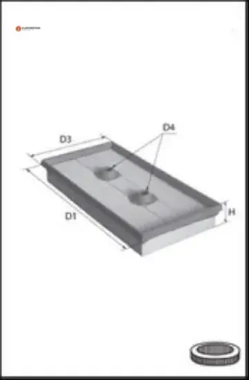 Erp hava fıltresı polo 1.2ı 16v 90 cat (66kw) eurorepar  resmi