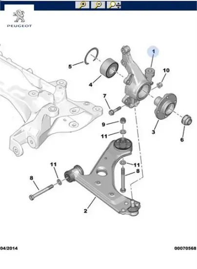 Ön aks bş dn pi peugeot  resmi