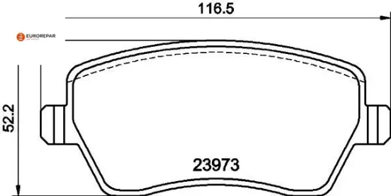 Erp fren balatası on (116mm) clıo ııı mıcra ııı duster   03- eurorepar  resmi