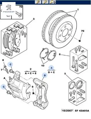 Fren kaliperi ön sağ  208 peugeot 1610568280 resmi