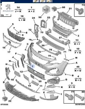 Ön çeki demir kapağı 3008 peugeot  resmi
