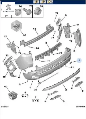 Arka çeki demir kapağı 3008 peugeot  resmi