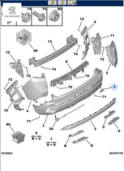 Arka çeki demir kapağı 3008 peugeot  resmi
