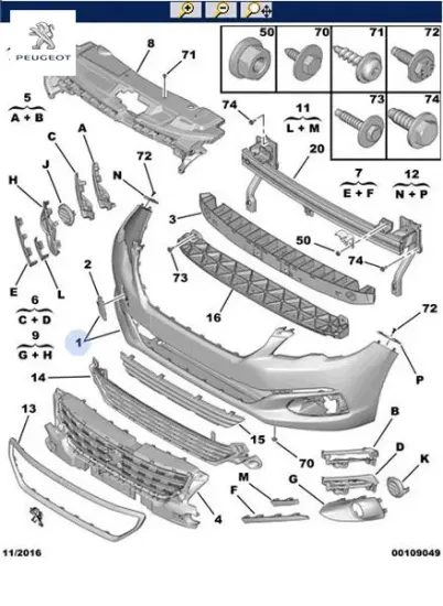 Ön tampon 301 peugeot  resmi