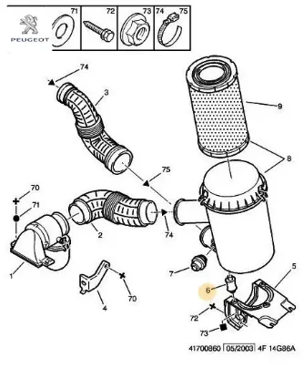 Hava filtre takozu boxer s2800 peugeot 1436.18 resmi