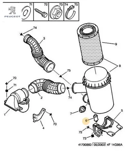 Hava filtre takozu boxer s2800 peugeot 1436.18 resmi