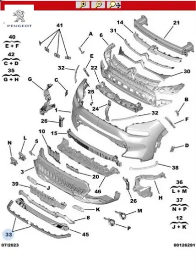 On tampon alt cıtası c3 c peugeot  resmi