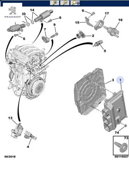 Enjeksiyon beyni peugeot  resmi