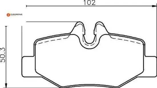 Erp 4 arka fren balatası vıano (w639) eurorepar a0004216210/ a0014211010/ a003 resmi