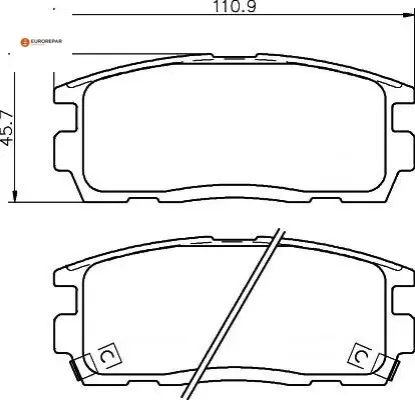 Erp 4 arka fren balatası captıva (c100, c140) eurorepar 19171816/ 95459513/ 96626075/  resmi