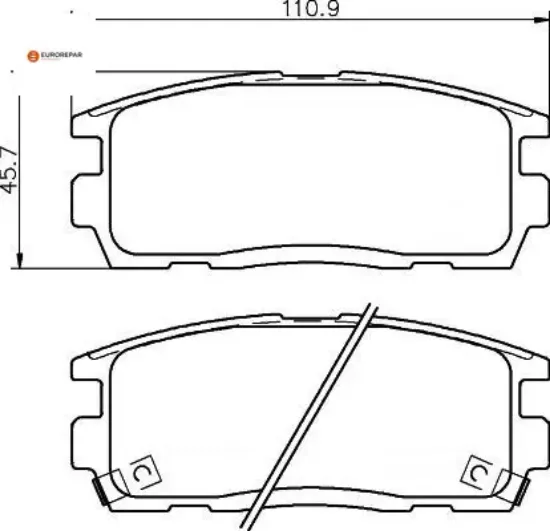 Erp 4 arka fren balatası captıva (c100, c140) eurorepar 19171816/ 95459513/ 96626075/  resmi
