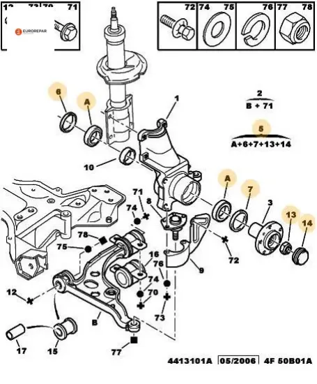 Erp rulman kiti boxer jumper fiat ducato 3350.29 eurorepar  resmi
