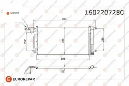 Erp klıma radyatoru audı a1 polo 1.2 tfs ı 1.4 tfsı  342395 eurorepar  resmi