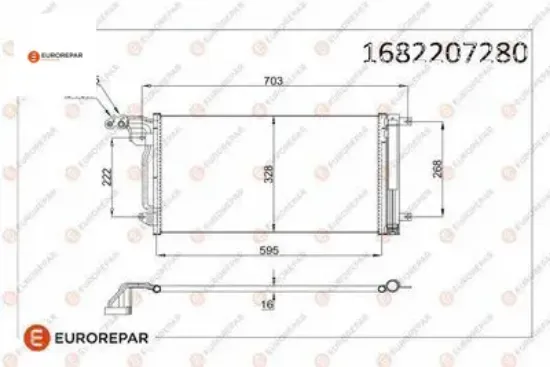 Erp klıma radyatoru audı a1 polo 1.2 tfs ı 1.4 tfsı  342395 eurorepar  resmi