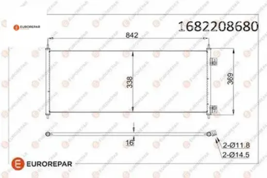 Erp klıma radyatoru transıt v184 2.0tdcı 2.4 tdcı (00-06) d2fa d2fb eurorepar  resmi