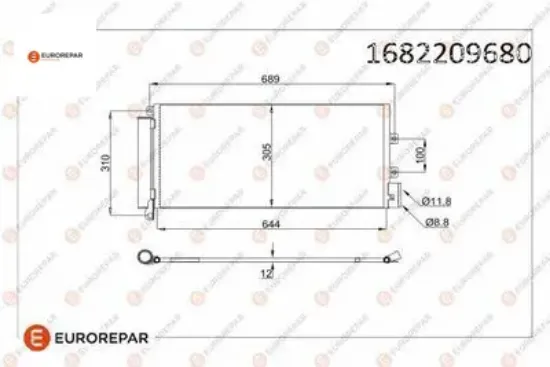 Erp klıma radyatoru  lınea 1.3 jtd 1.6 mjtd 1.4 tjet 07- eurorepar  resmi