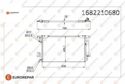 Erp klıma rad. C4 c-crooser 2.4 16v 08- 4007 4008  381700 eurorepar  resmi