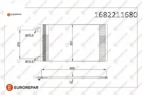 Erp klıma radyatoru  kangoo 1.5 dcı 08- eurorepar  resmi