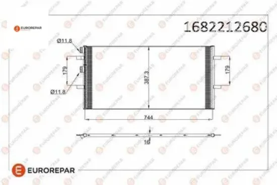 Erp klıma radyatoru transıt 724×387,3 x 16 v347-8 2.2tdc 2.4tdcı eurorepar  resmi