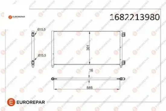 Erp klima radyatörü fiat doblo mpv (119_,223_) eurorepar  resmi