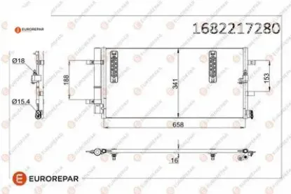Erp klima radyatörü audı a6 (4g2) a4 (8k2) a5 (8f7) q5 (8rb) a7 (4ga,4gf) eurorepar  resmi