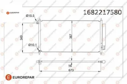 Erp klıma radyatoru (695x370x16) cıvıc 1.6 12- 80110tr0a01 eurorepar  resmi