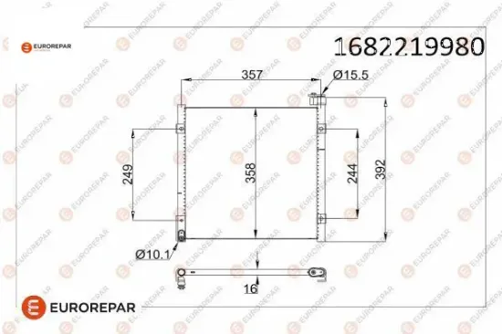 Erp klima radyatörü honda hr-v 1.6 (99>) eurorepar 80110s2h003/ 80110s2hy01/ jrb1 resmi