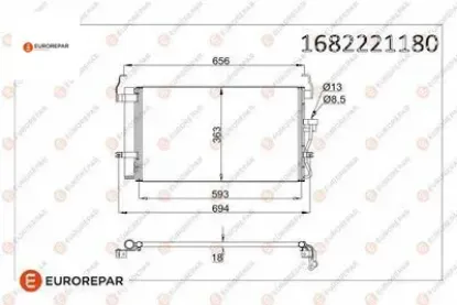 Erp klima radyatörü hyundaı coupe ıı (gk) elantra ııı (xd) tıburon coupe eurorepar  resmi
