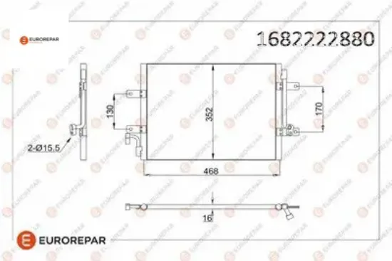 Erp klıma radyatoru (448x351x16) albea 1.3 jtd 03-09 eurorepar  resmi